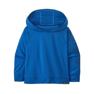 Patagonia 4T Capilene Cool Daily Hoody in FIitz Script: Bayou Blue